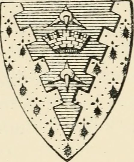 An illustration from Handbook of heraldry, with instructions for tracing pedigrees and deciphering ancient mss., rules for the appointment of liveries, &c., 1893, leaf 126