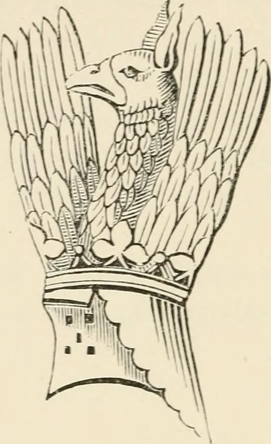An illustration from Handbook of heraldry, with instructions for tracing pedigrees and deciphering ancient mss., rules for the appointment of liveries, &c., 1893, leaf 190