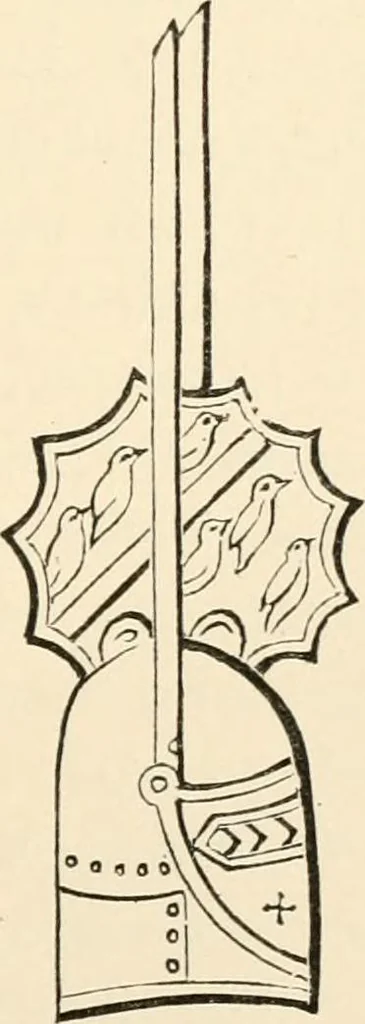 An illustration from Handbook of heraldry, with instructions for tracing pedigrees and deciphering ancient mss., rules for the appointment of liveries, &c., 1893, leaf 201