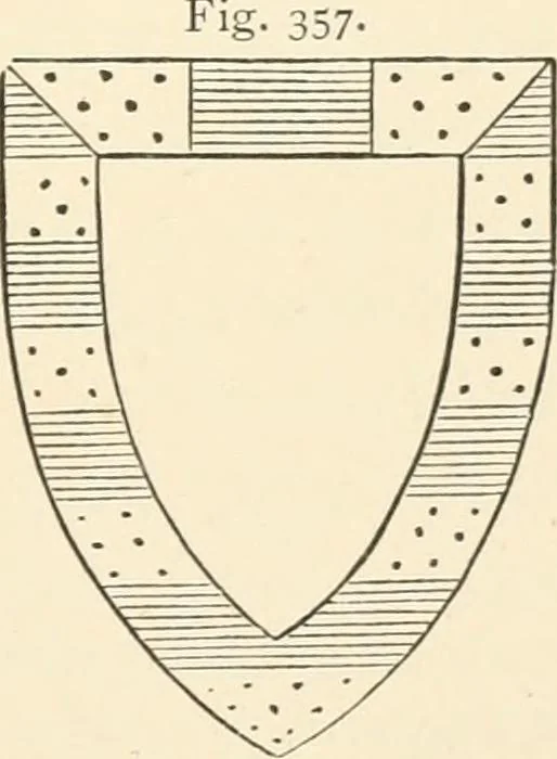 An illustration from Handbook of heraldry, with instructions for tracing pedigrees and deciphering ancient mss., rules for the appointment of liveries, &c., 1893, leaf 239