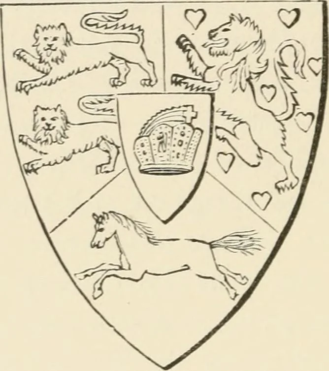 An illustration from Handbook of heraldry, with instructions for tracing pedigrees and deciphering ancient mss., rules for the appointment of liveries, &c., 1893, leaf 246
