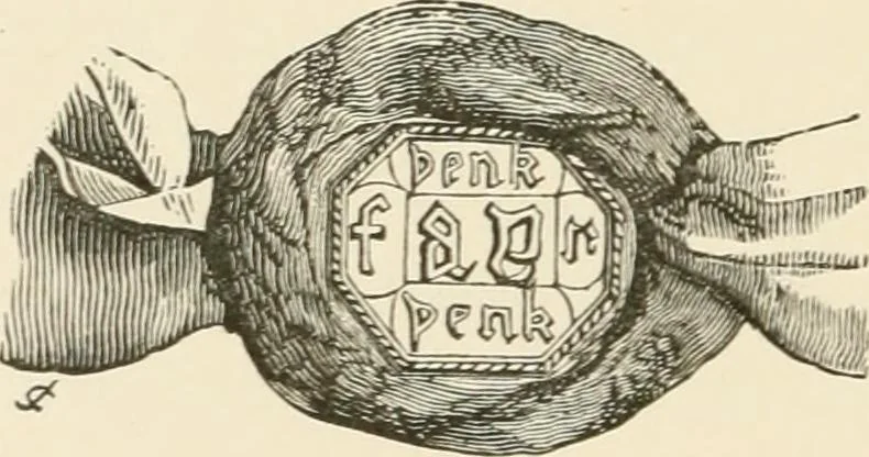 An illustration from Handbook of heraldry, with instructions for tracing pedigrees and deciphering ancient mss., rules for the appointment of liveries, &c., 1893, leaf 280