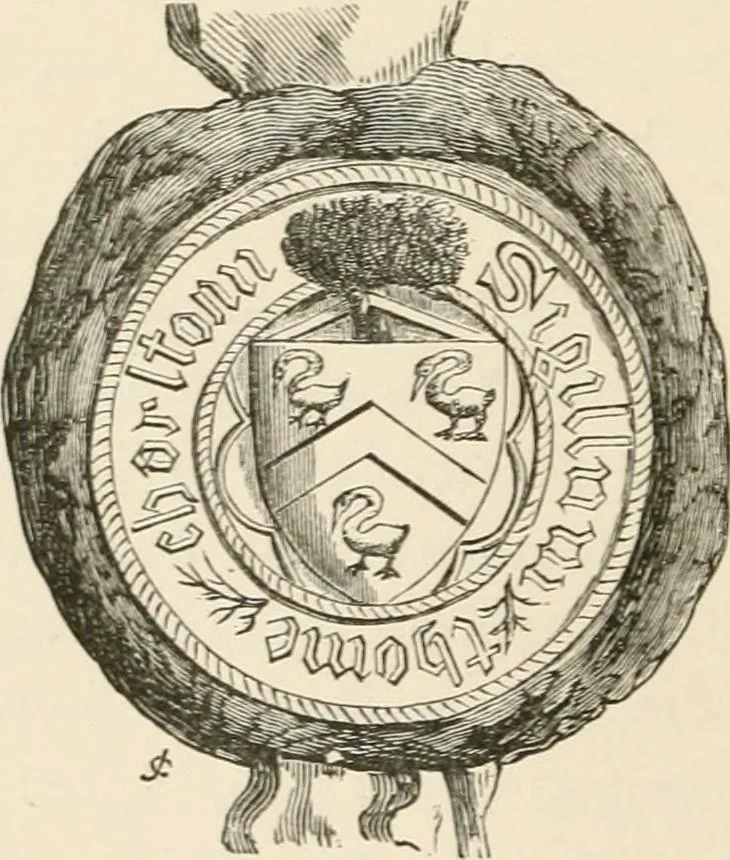 An illustration from Handbook of heraldry, with instructions for tracing pedigrees and deciphering ancient mss., rules for the appointment of liveries, &c., 1893, leaf 282