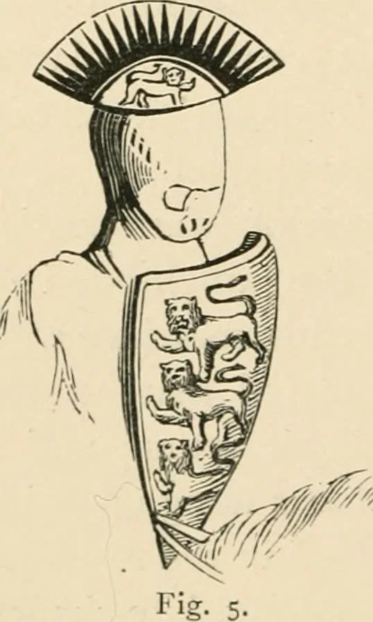 An illustration from Handbook of heraldry, with instructions for tracing pedigrees and deciphering ancient mss., rules for the appointment of liveries, &c., 1893, leaf 38