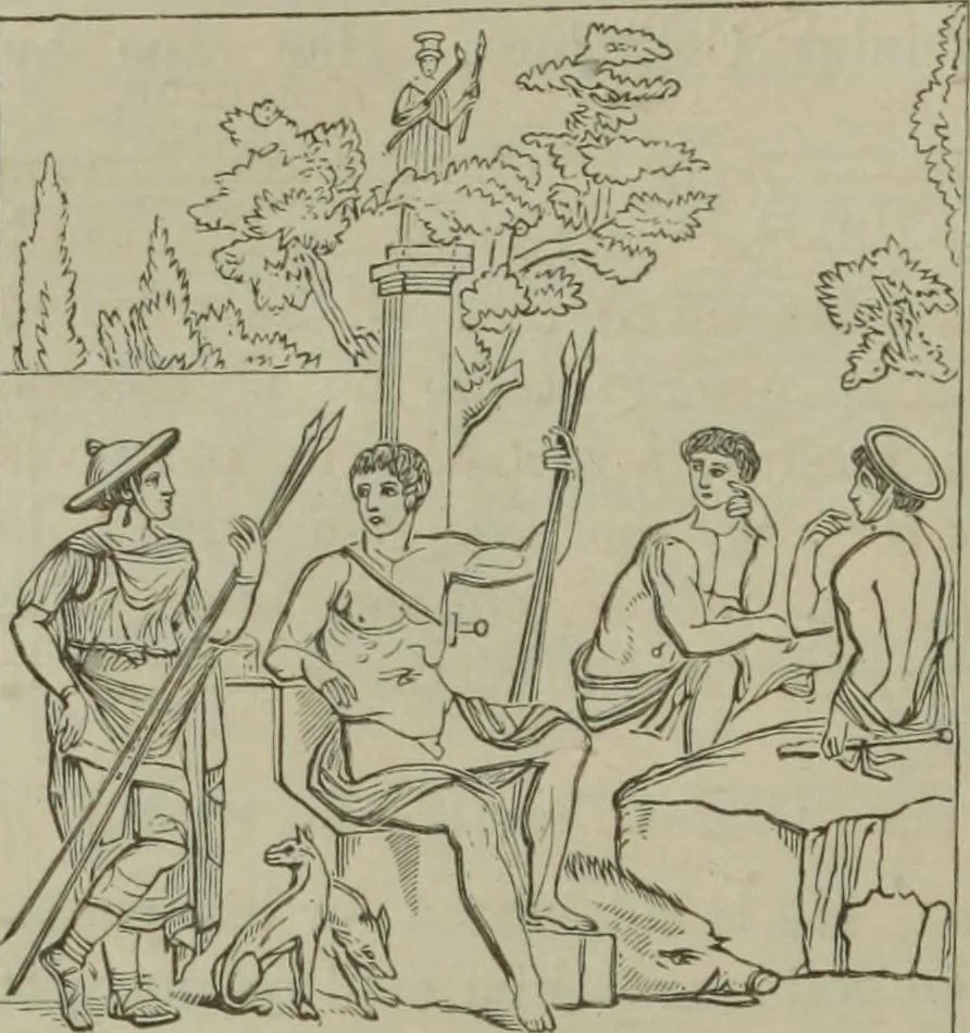 An illustration from A handbook of legendary and mythological art, 1890, leaf 482