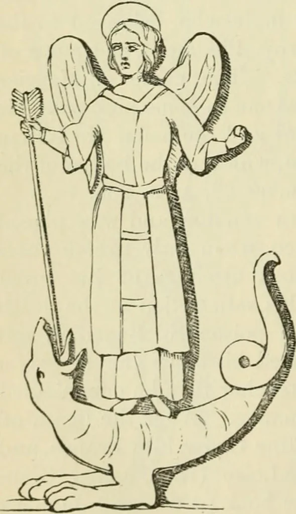 An illustration from A handbook of legendary and mythological art, 1872, leaf 246