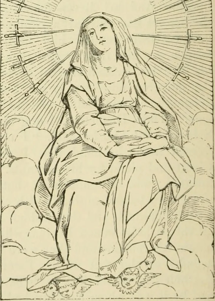 An illustration from A handbook of legendary and mythological art, 1872, leaf 292
