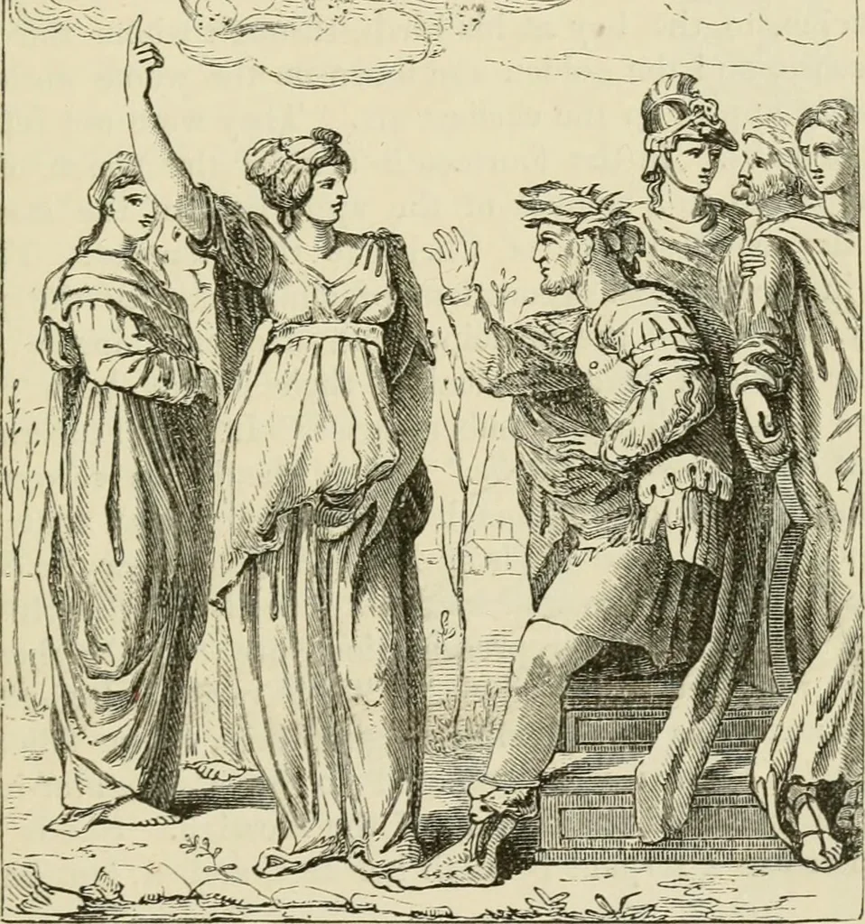 An illustration from A handbook of legendary and mythological art, 1872, leaf 295