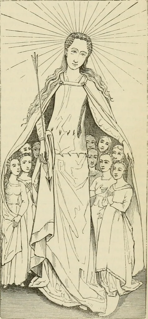An illustration from A handbook of legendary and mythological art, 1872, leaf 321