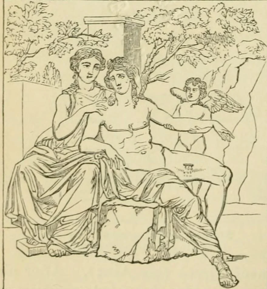 An illustration from A handbook of legendary and mythological art, 1872, leaf 438