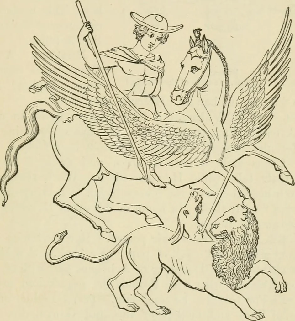 An illustration from A handbook of legendary and mythological art, 1872, leaf 451