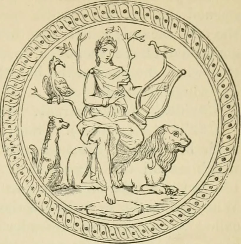 An illustration from A handbook of legendary and mythological art, 1872, leaf 491