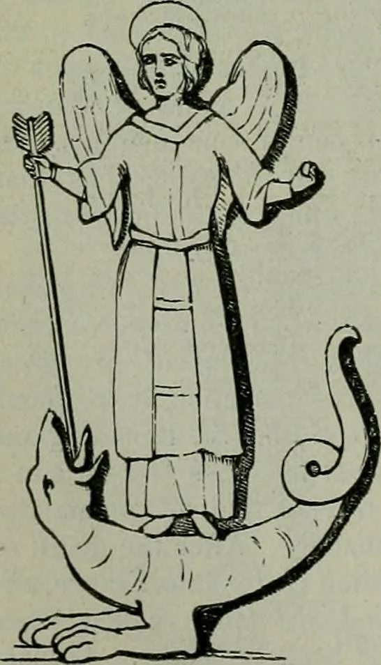 An illustration from A handbook of legendary and mythological art, 1872, leaf 245