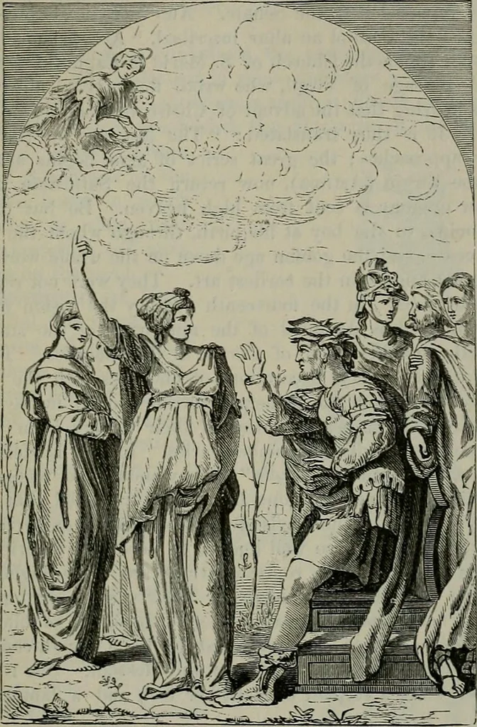 An illustration from A handbook of legendary and mythological art, 1872, leaf 294