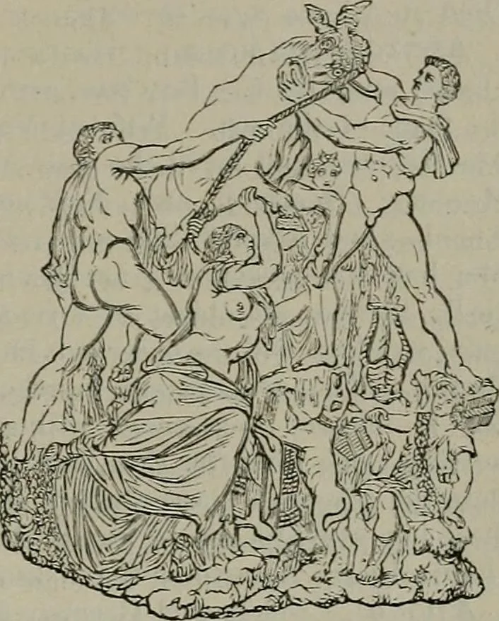 An illustration from A handbook of legendary and mythological art, 1872, leaf 442