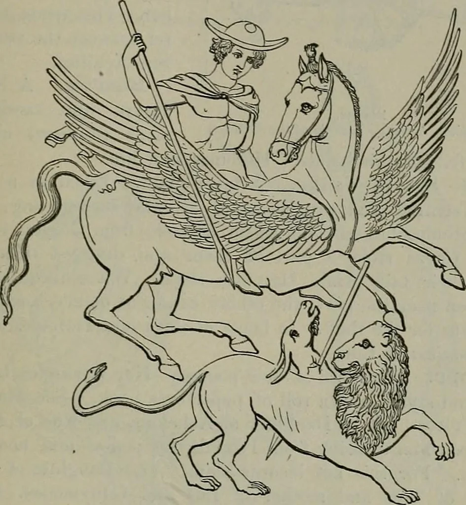 An illustration from A handbook of legendary and mythological art, 1872, leaf 450