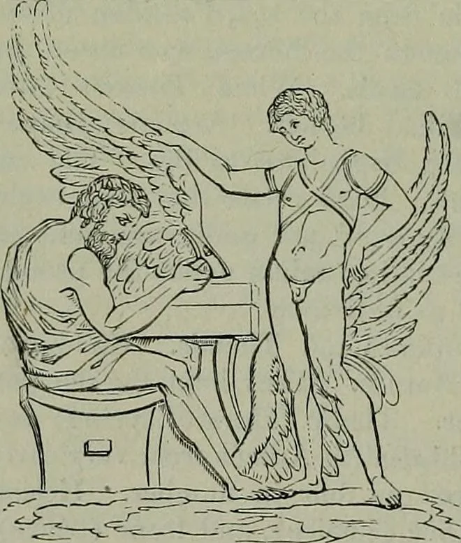 An illustration from A handbook of legendary and mythological art, 1872, leaf 477