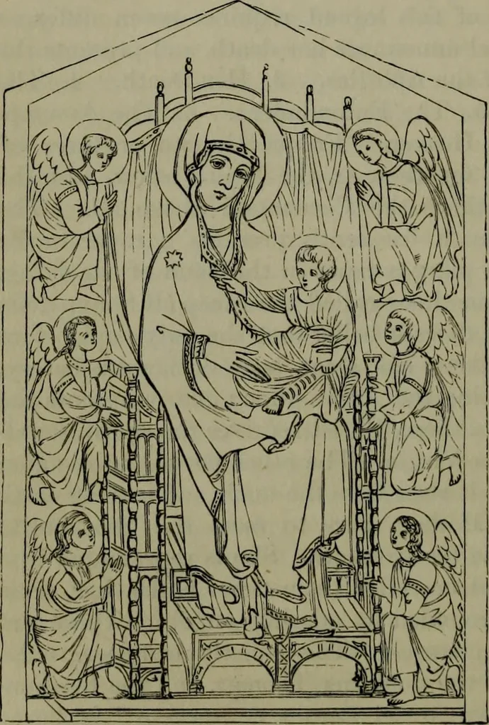 An illustration from A handbook of legendary and mythological art, 1876, leaf 221