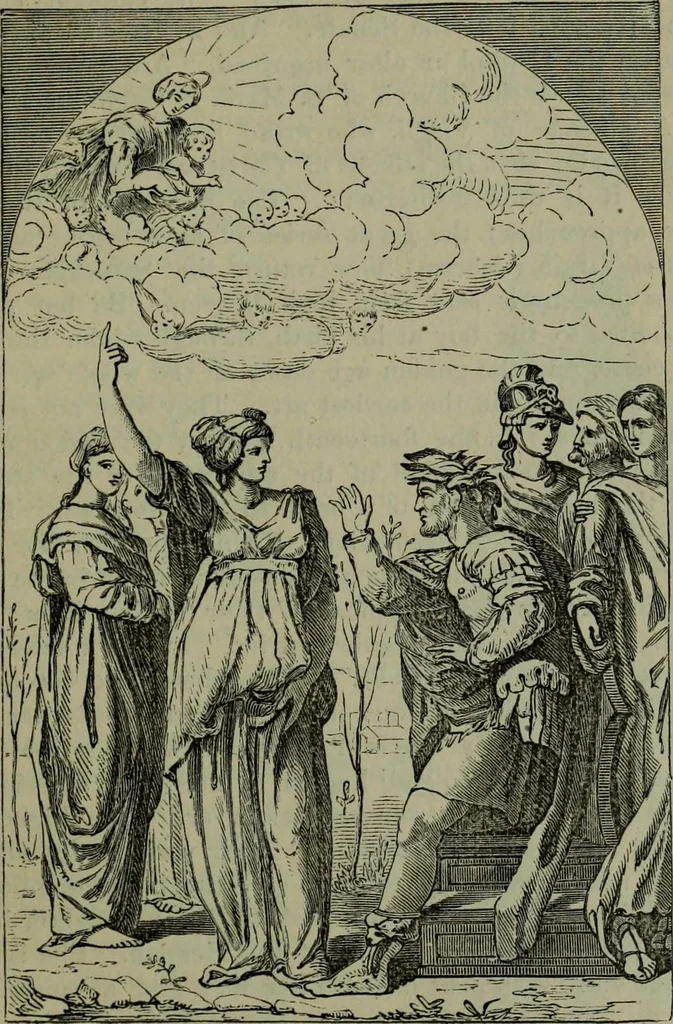 An illustration from A handbook of legendary and mythological art, 1876, leaf 296