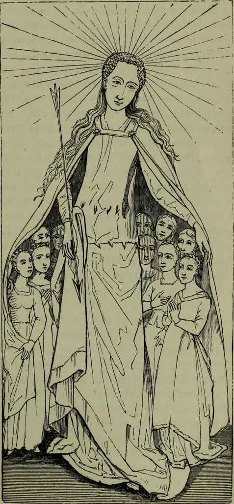 An illustration from A handbook of legendary and mythological art, 1876, leaf 322