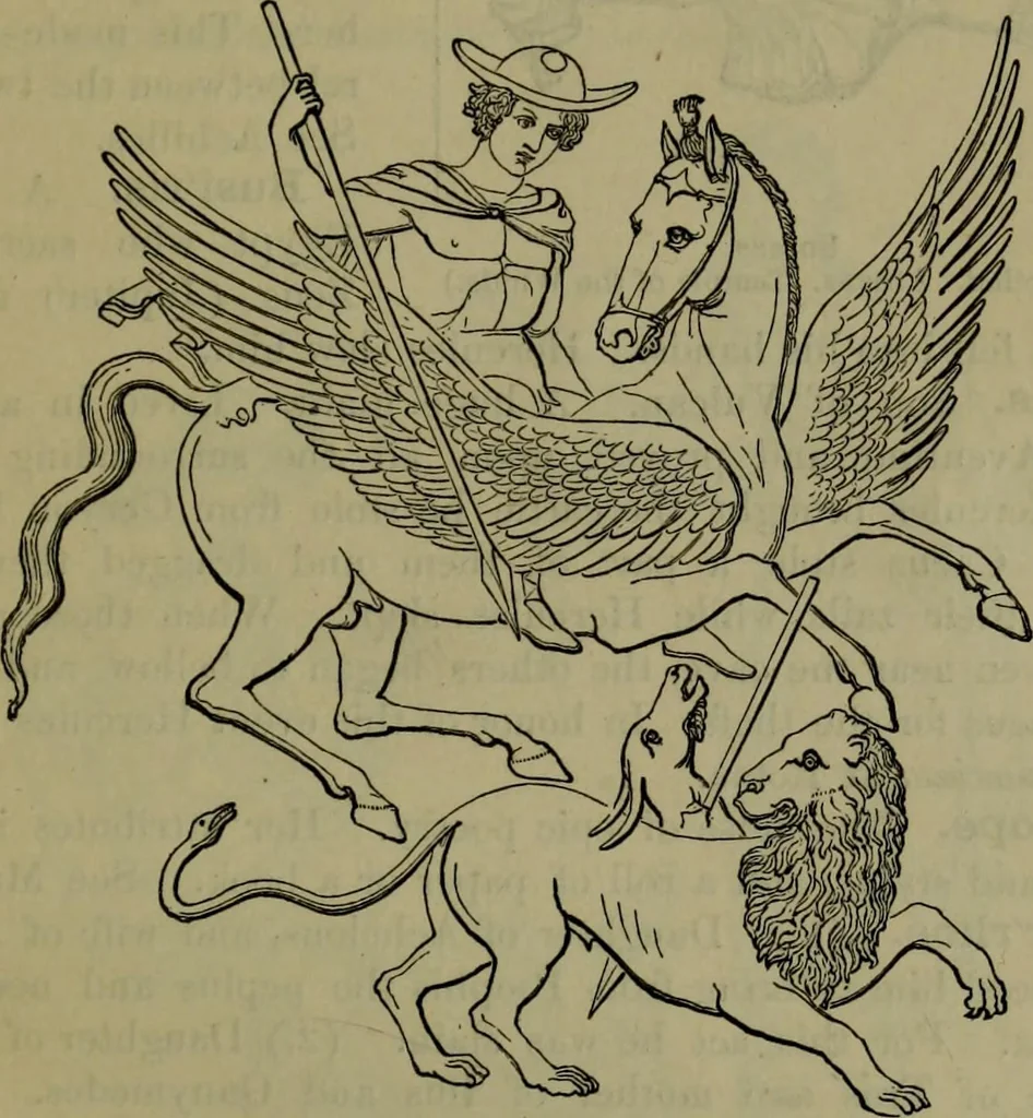 An illustration from A handbook of legendary and mythological art, 1876, leaf 452