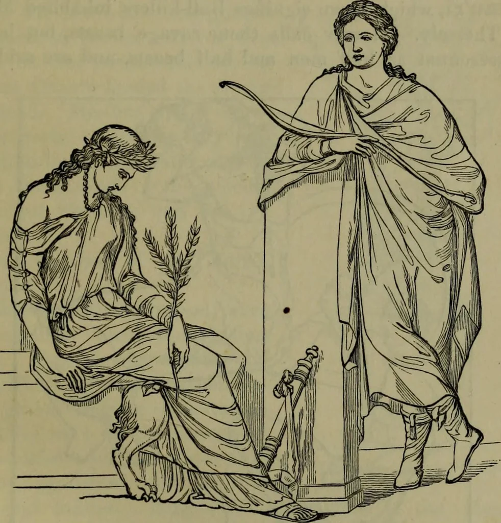 An illustration from A handbook of legendary and mythological art, 1876, leaf 454