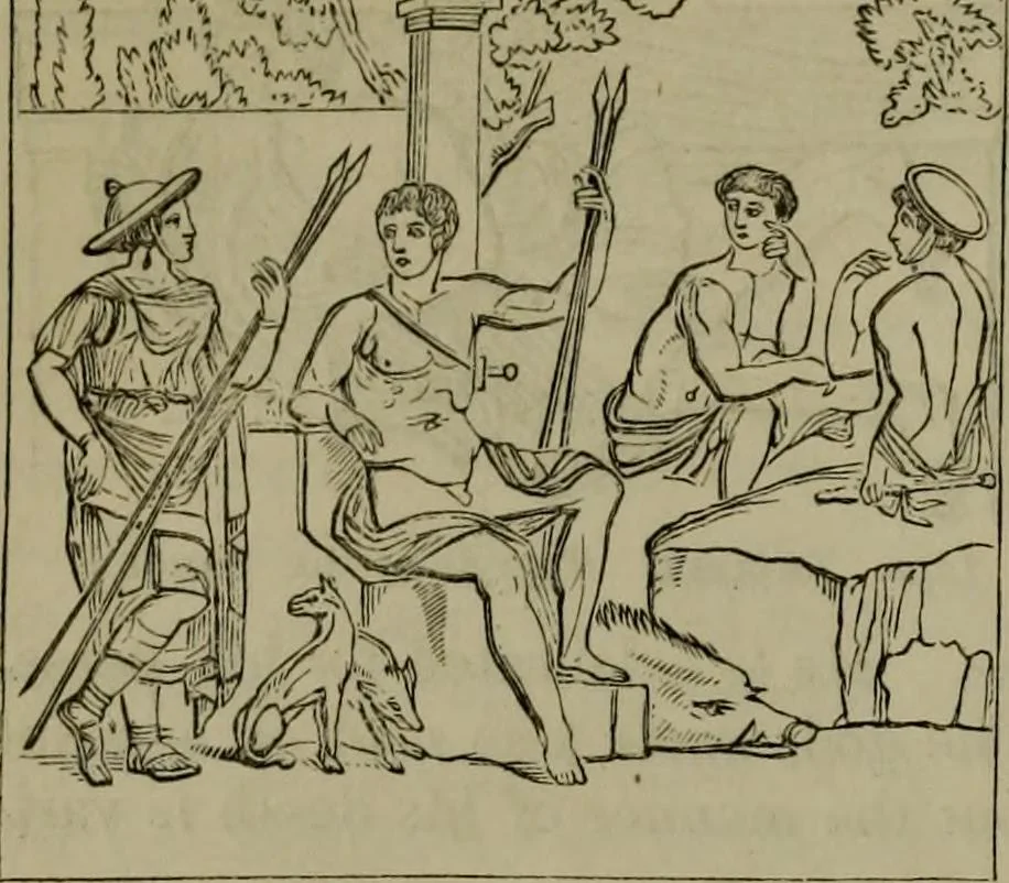 An illustration from A handbook of legendary and mythological art, 1876, leaf 485