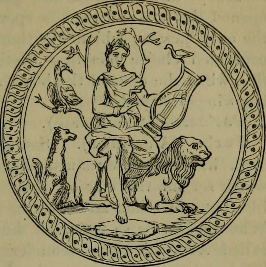 An illustration from A handbook of legendary and mythological art, 1876, leaf 492