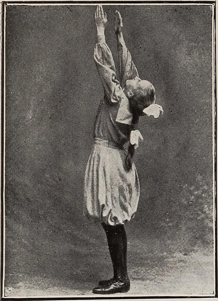An illustration from Handbook of lessons in physical training and games for the Philadelphia public schools, 1910, leaf 34
