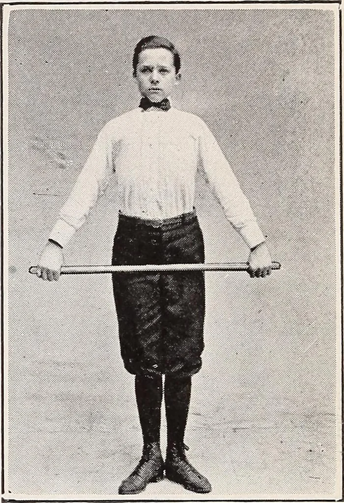 An illustration from Handbook of lessons in physical training and games for the Philadelphia public schools, 1910, leaf 41