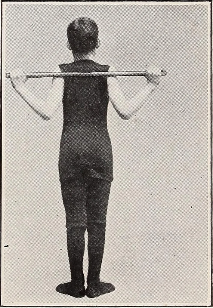An illustration from Handbook of lessons in physical training and games for the Philadelphia public schools, 1910, leaf 41
