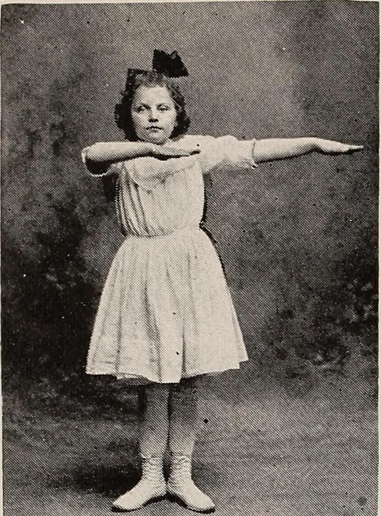 An illustration from Handbook of lessons in physical training and games for the Philadelphia public schools, 1910, leaf 42