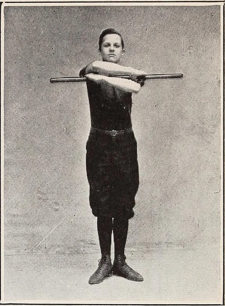 An illustration from Handbook of lessons in physical training and games for the Philadelphia public schools, 1910, leaf 49