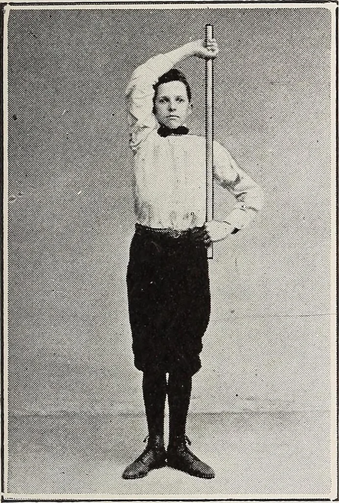 An illustration from Handbook of lessons in physical training and games for the Philadelphia public schools, 1910, leaf 49
