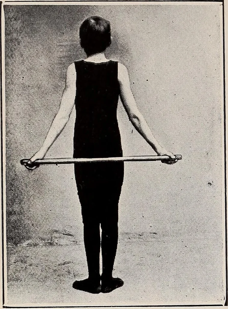 An illustration from Handbook of lessons in physical training and games for the Philadelphia public schools, 1910, leaf 50