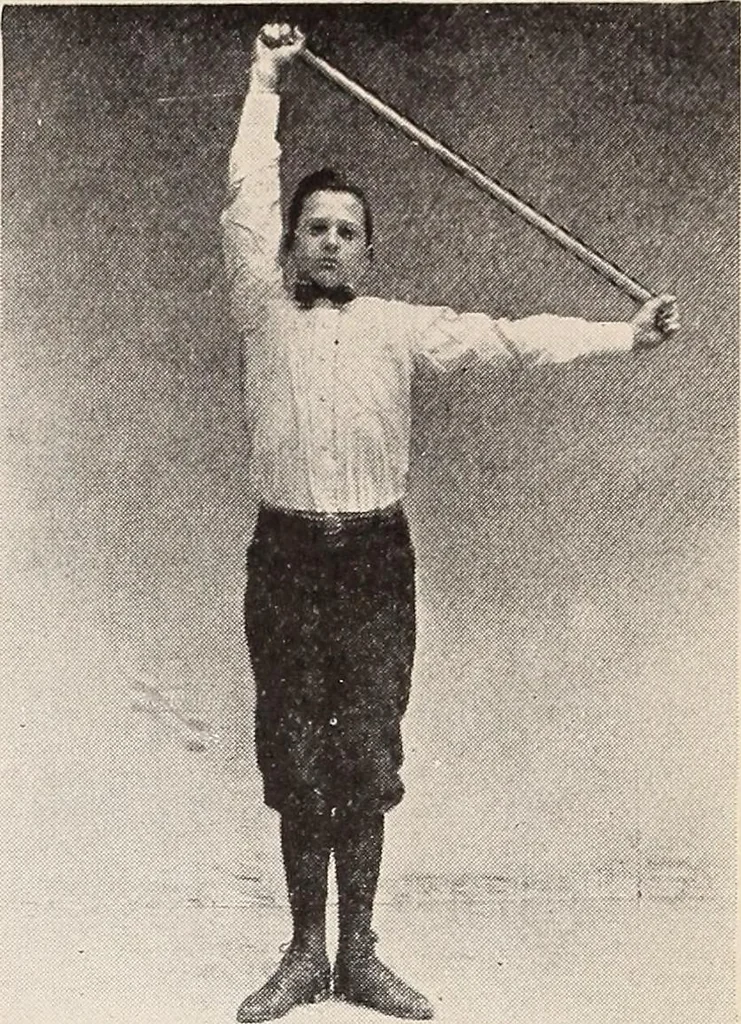 An illustration from Handbook of lessons in physical training and games for the Philadelphia public schools, 1910, leaf 53