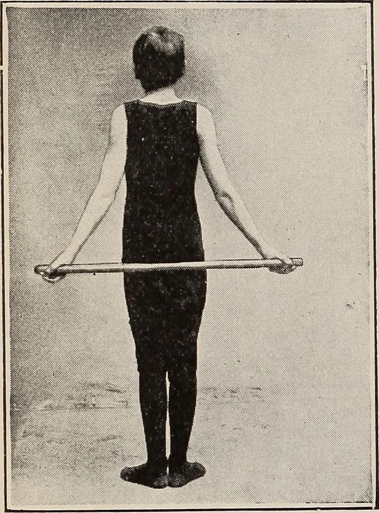 An illustration from Handbook of lessons in physical training and games for the Philadelphia public schools, 1910, leaf 54
