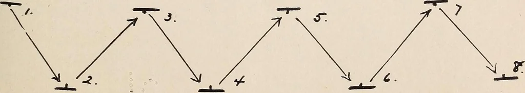 An illustration from Handbook of lessons in physical training and games for the Philadelphia public schools, 1910, leaf 57