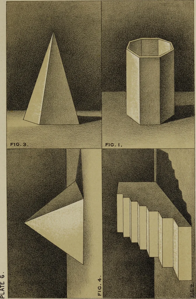 An illustration from Handbook of light and shade, with especial reference to model drawing, 1880, leaf 44