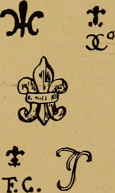 An illustration from Handbook of marks on pottery & porcelain, 1909, leaf 107