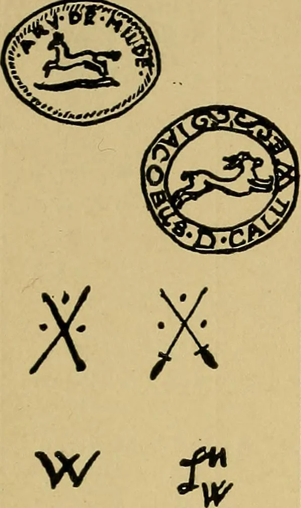 An illustration from Handbook of marks on pottery & porcelain, 1909, leaf 66