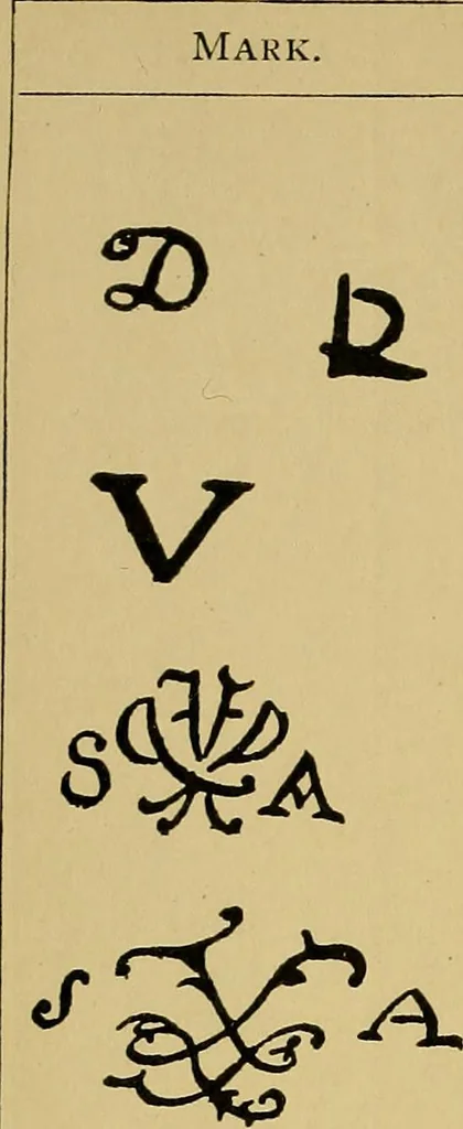 An illustration from Handbook of marks on pottery & porcelain, 1909, leaf 80