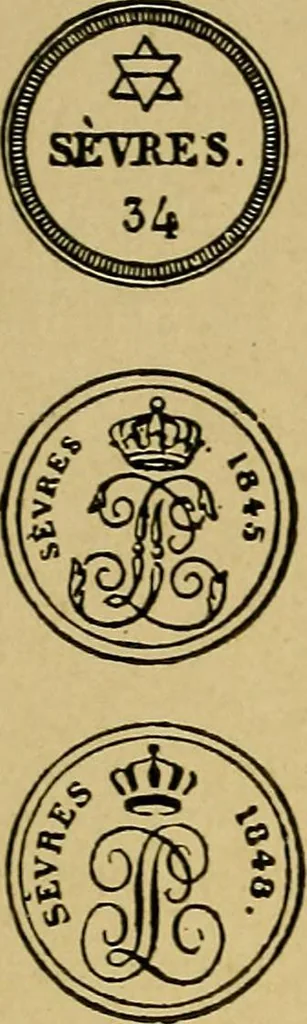 An illustration from Handbook of marks on pottery & porcelain, 1909, leaf 96