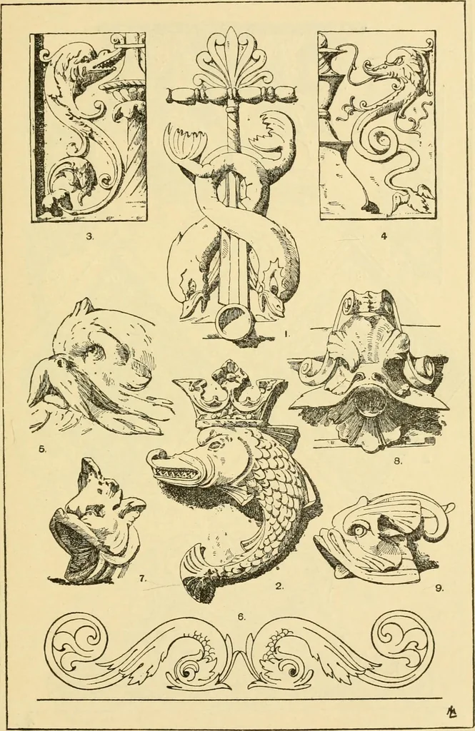 An illustration from Handbook of ornament; a grammar of art, industrial and architectural designing in all its branches, for practical as well as theoretical use, 1900, leaf 101
