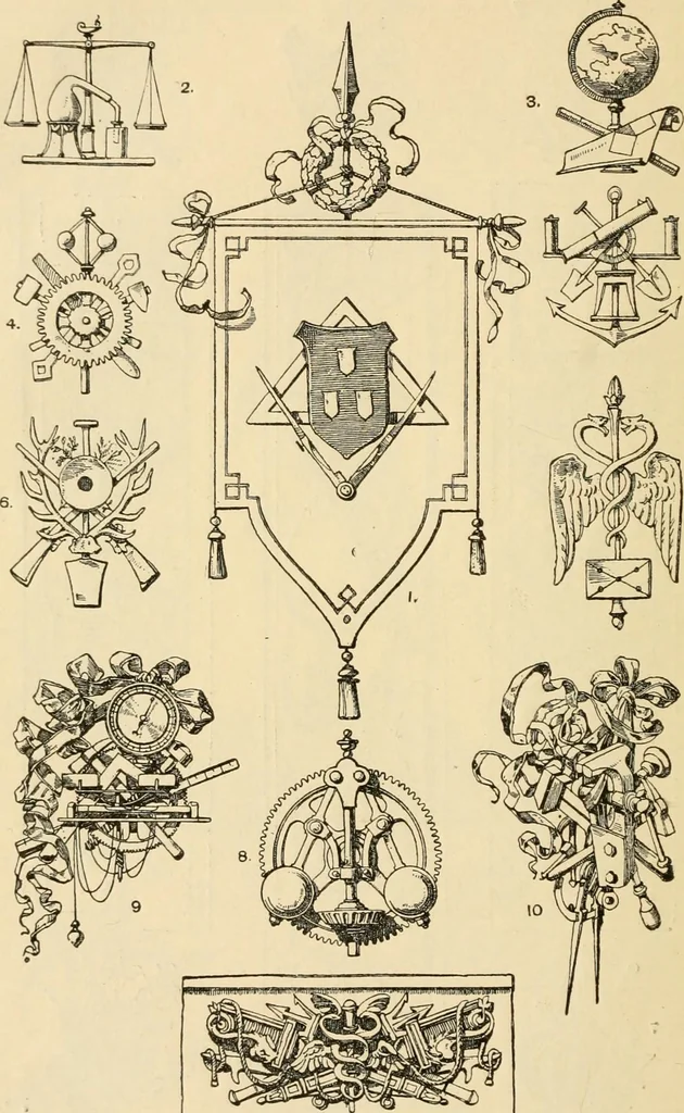 An illustration from Handbook of ornament; a grammar of art, industrial and architectural designing in all its branches, for practical as well as theoretical use, 1900, leaf 132