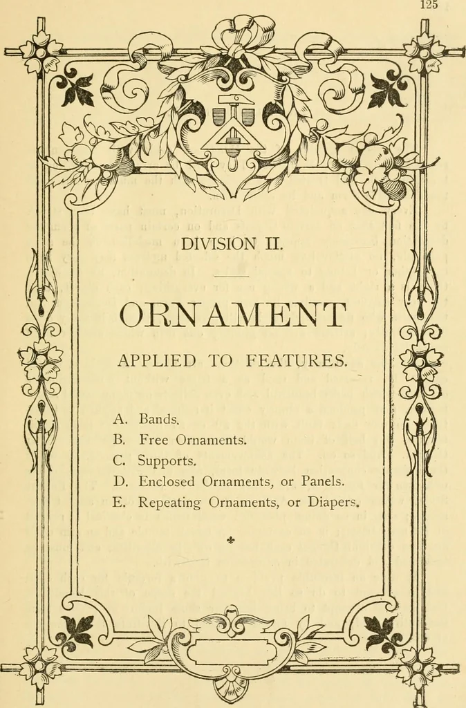 An illustration from Handbook of ornament; a grammar of art, industrial and architectural designing in all its branches, for practical as well as theoretical use, 1900, leaf 139