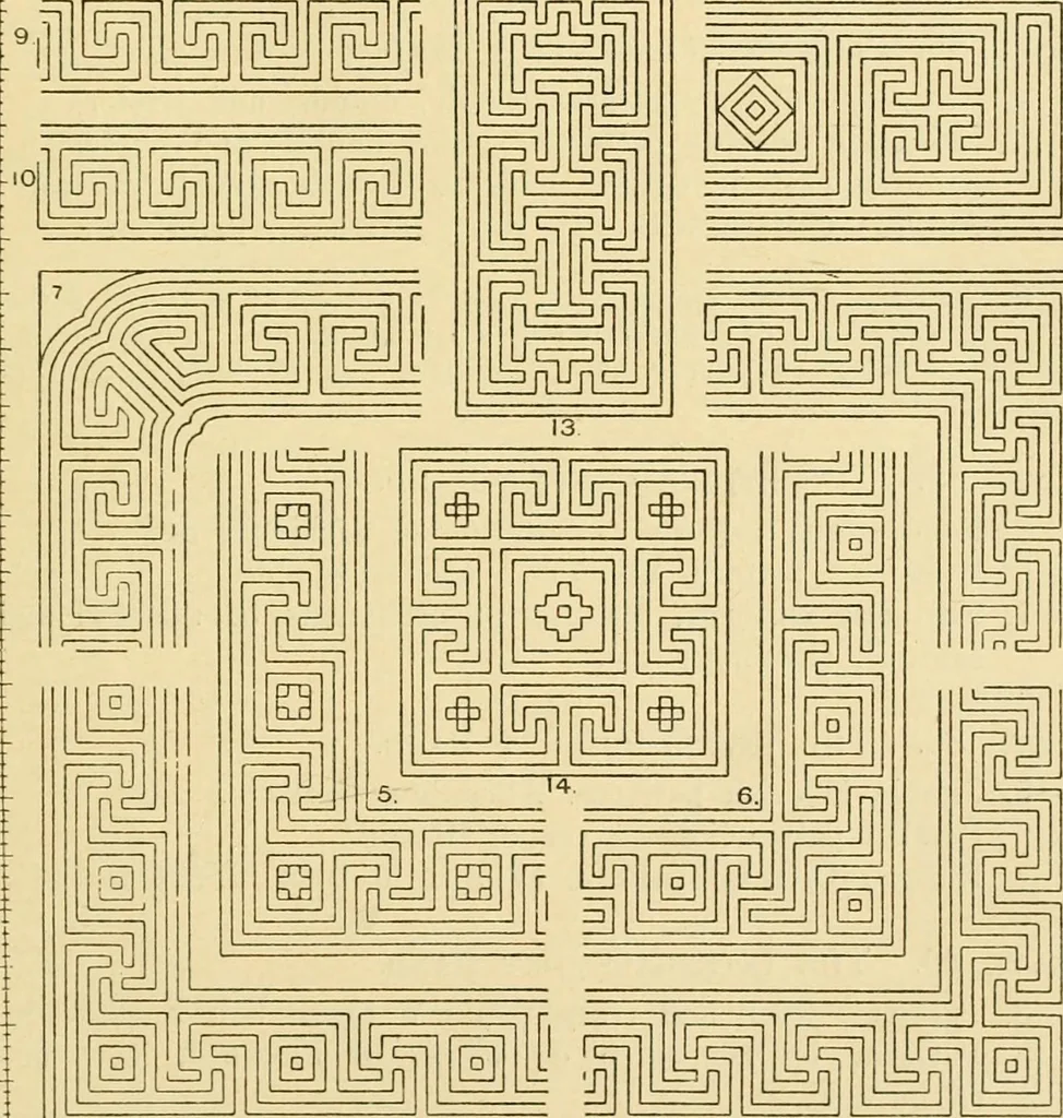 An illustration from Handbook of ornament; a grammar of art, industrial and architectural designing in all its branches, for practical as well as theoretical use, 1900, leaf 147