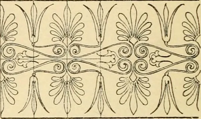 An illustration from Handbook of ornament; a grammar of art, industrial and architectural designing in all its branches, for practical as well as theoretical use, 1900, leaf 158