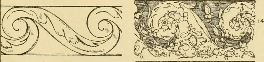An illustration from Handbook of ornament; a grammar of art, industrial and architectural designing in all its branches, for practical as well as theoretical use, 1900, leaf 167