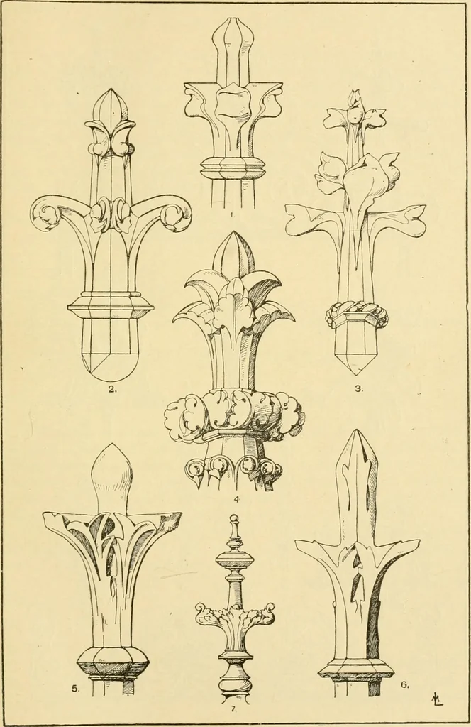 An illustration from Handbook of ornament; a grammar of art, industrial and architectural designing in all its branches, for practical as well as theoretical use, 1900, leaf 191